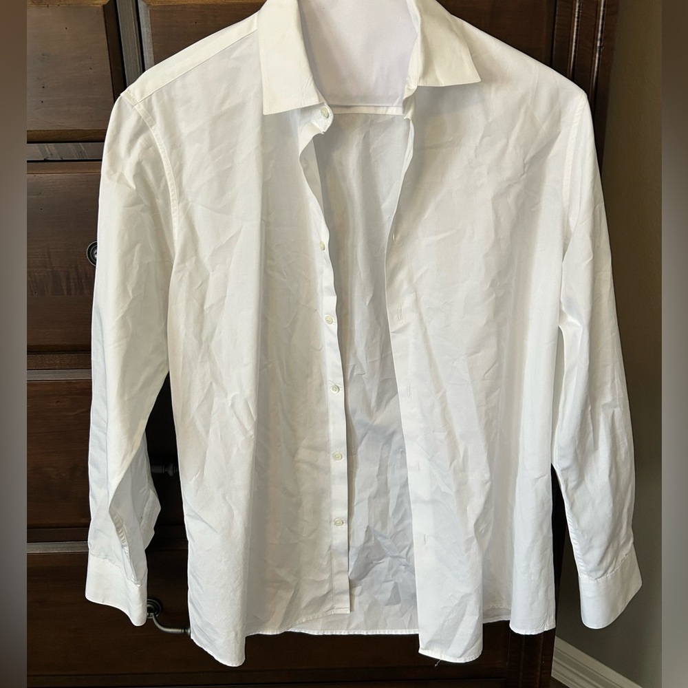 SUNSPEL Classic White Men's Shirt button down